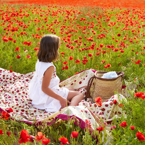 French Tablecloth Poppies