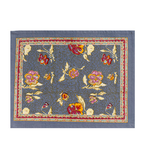 Pansy Mats in Red & Grey, Set of 6