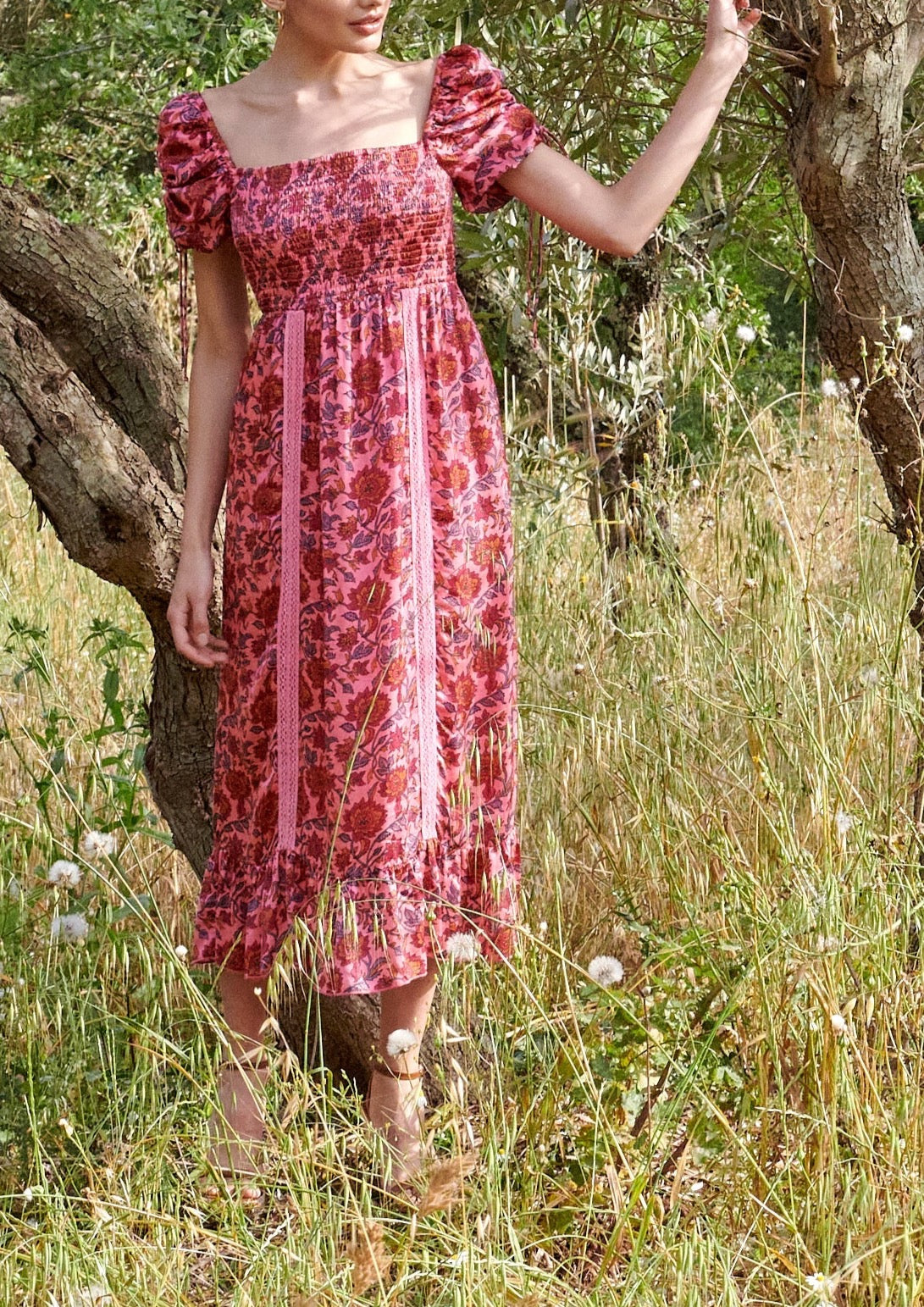 Camilla Dress in Magenta Rose