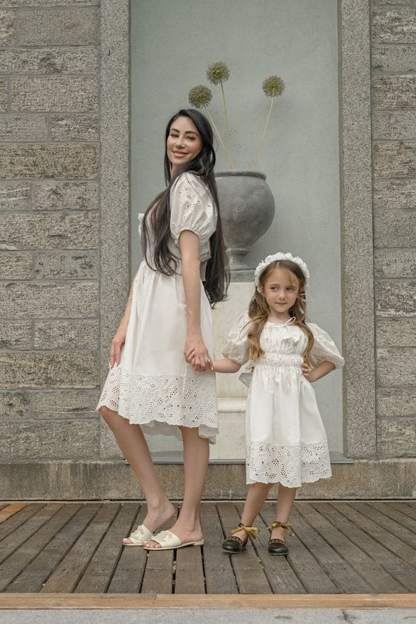 Blanca White Cotton Dress - Petite Maison Kids