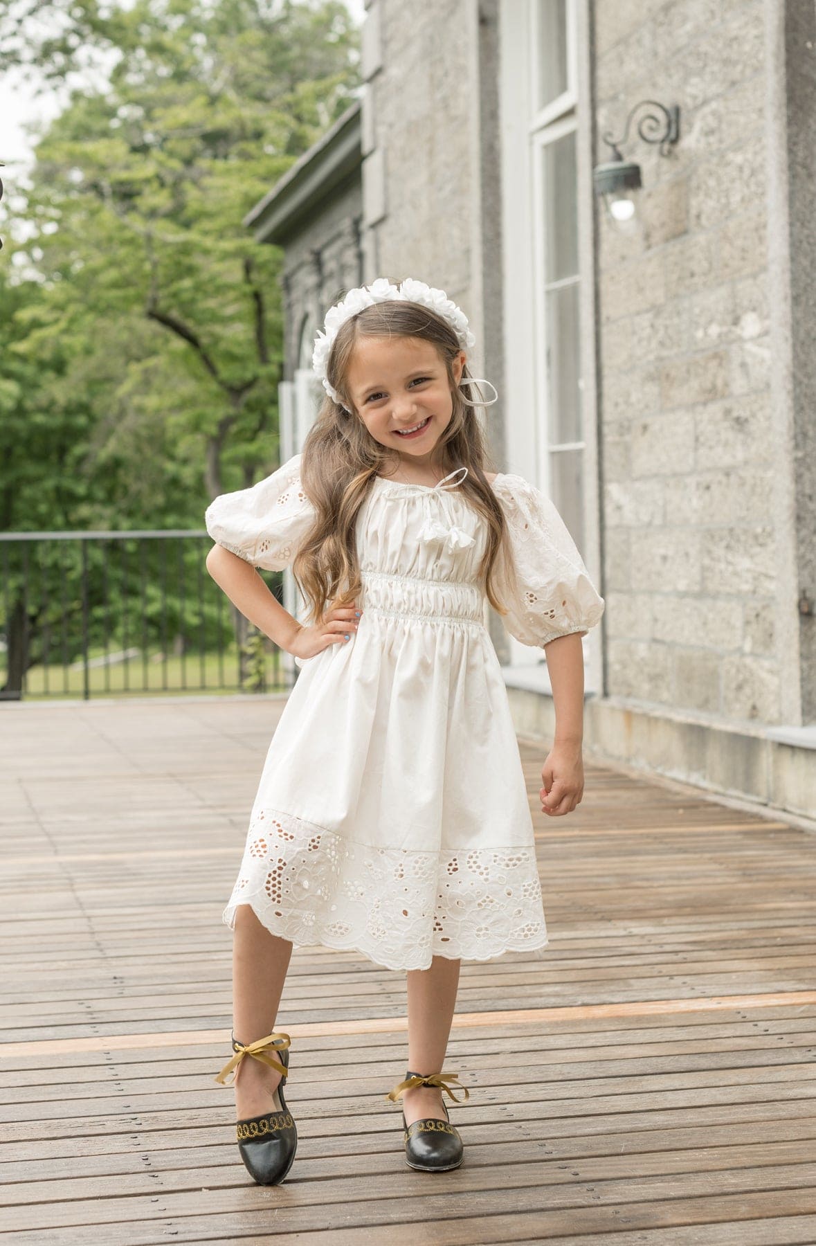 Blanca White Cotton Dress - Petite Maison Kids