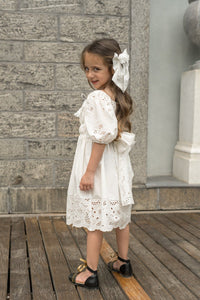 Blanca White Cotton Dress - Petite Maison Kids