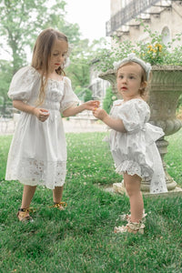 Blanca White Cotton Dress - Petite Maison Kids