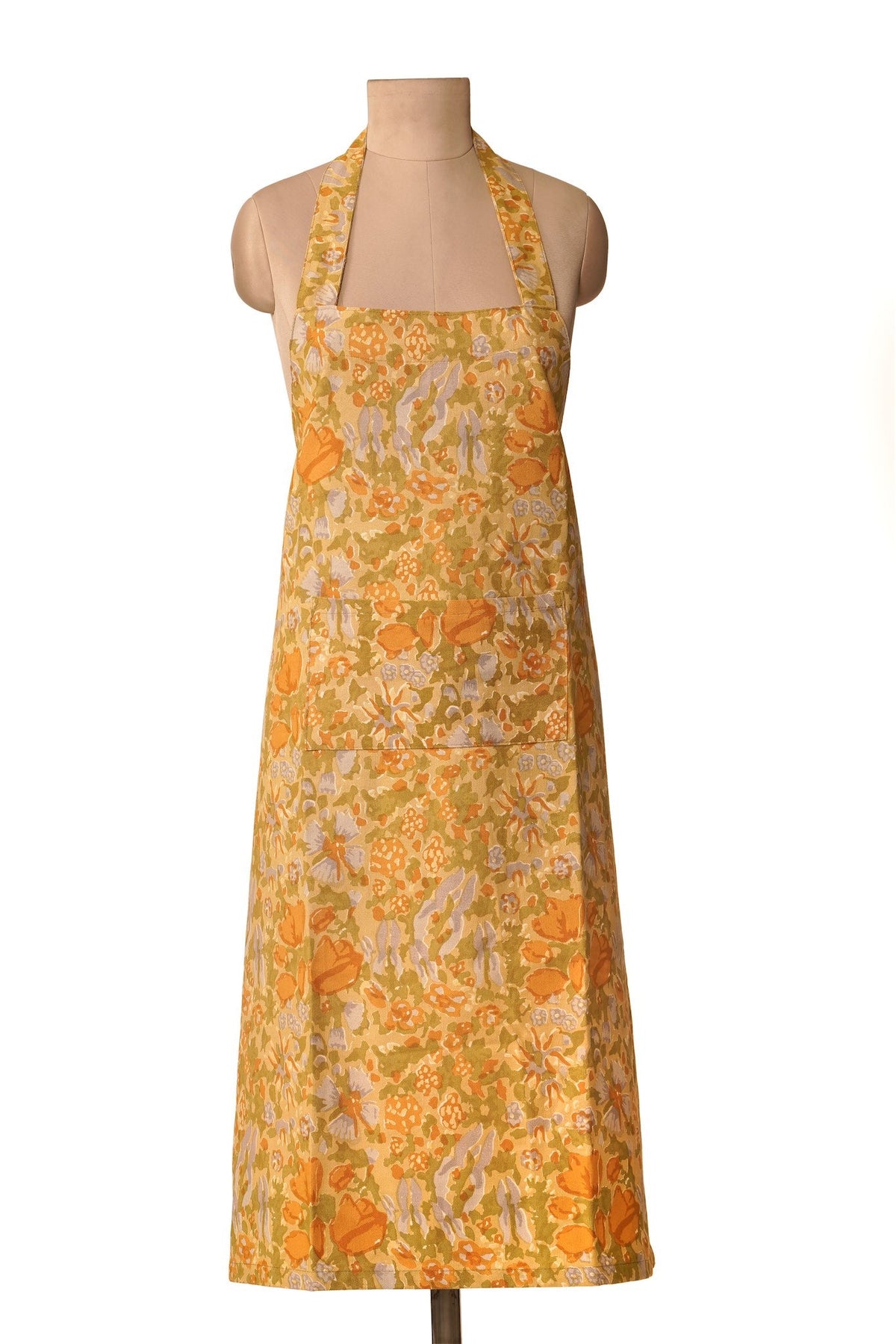 Jardin Apron Mustard & Grey