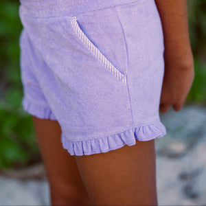 Girls Lavender Breeze French Terry Shorts