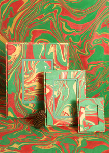 Hand-Marbled 4x6 Picture Frame in Holiday Wave