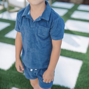 Boy’s Newport Navy French Terry Polo