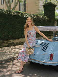 Long Slip Dress in Antique Floral