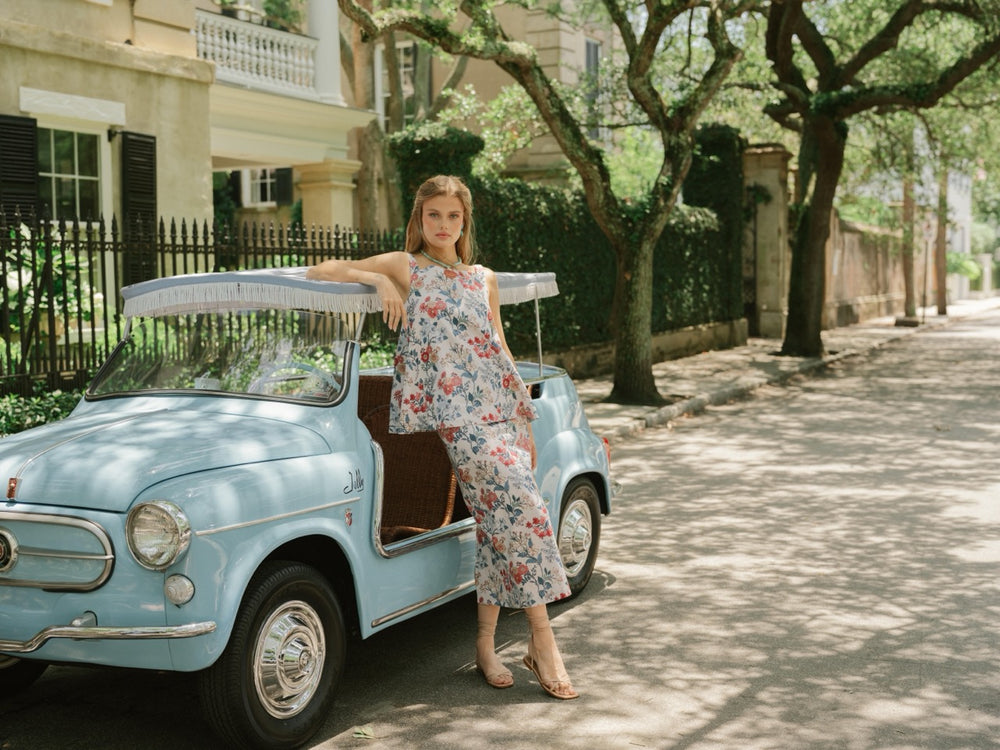 Pencil Skirt in Antique Floral