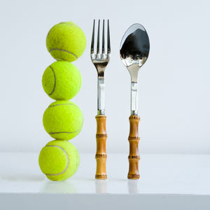 Panda Light Bamboo Serving Set