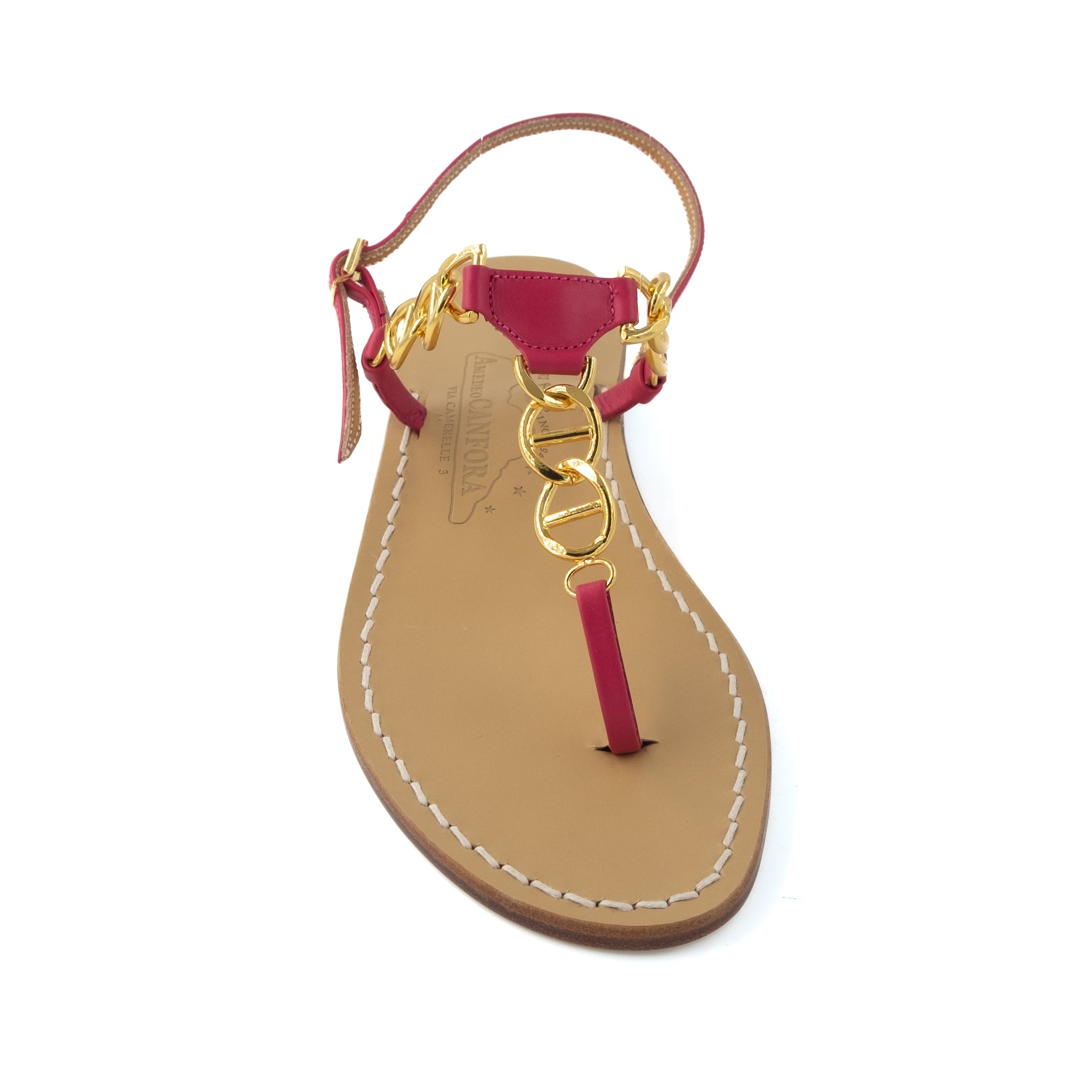 Caroline Capri-Style Leather Thong Sandal
