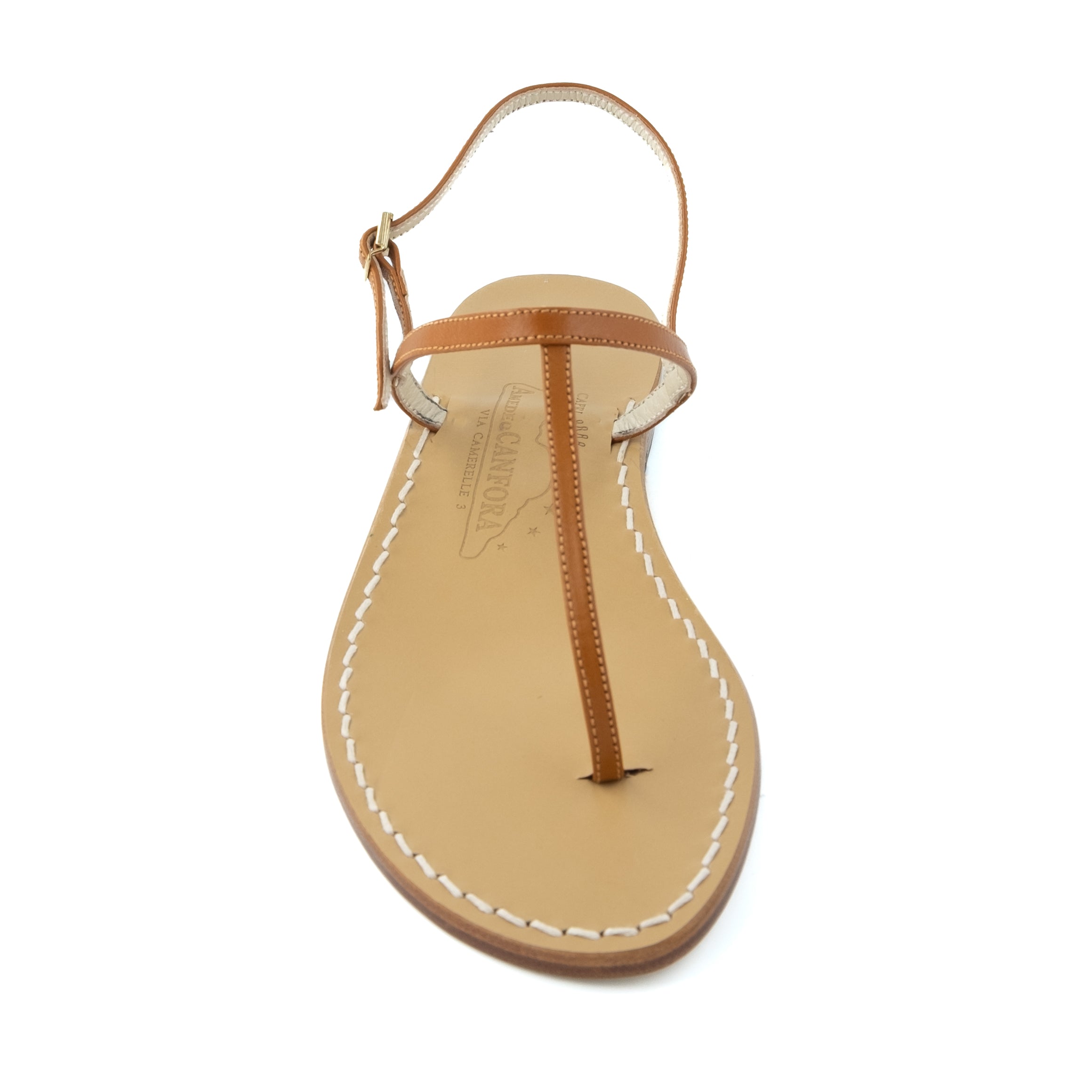 Gail - Genuine leather thong sandal with watch strap. | Over The Moon