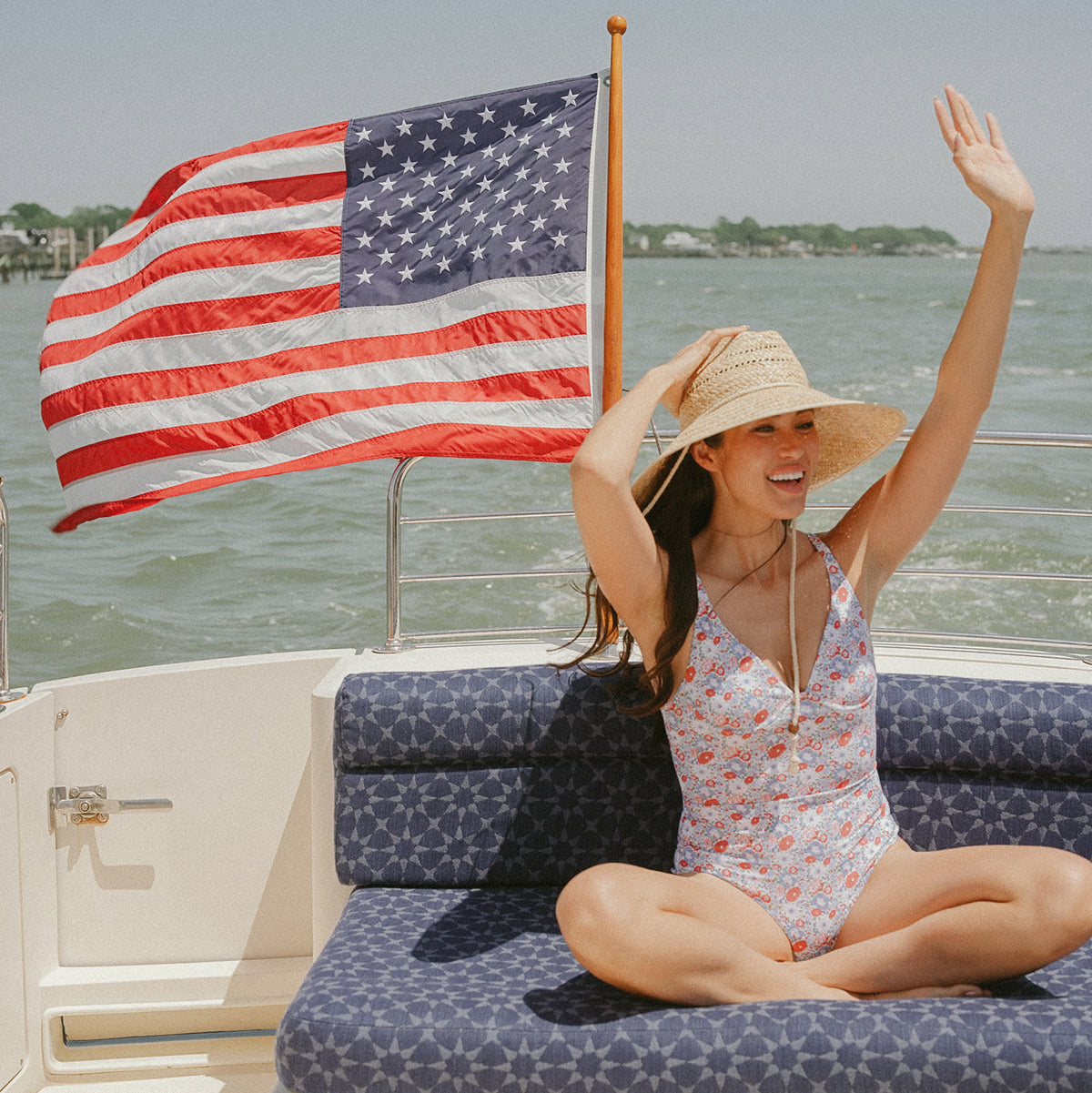 Women’s Americana Blossom V-Neck One Piece