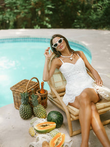Bloom Mini Dress in White