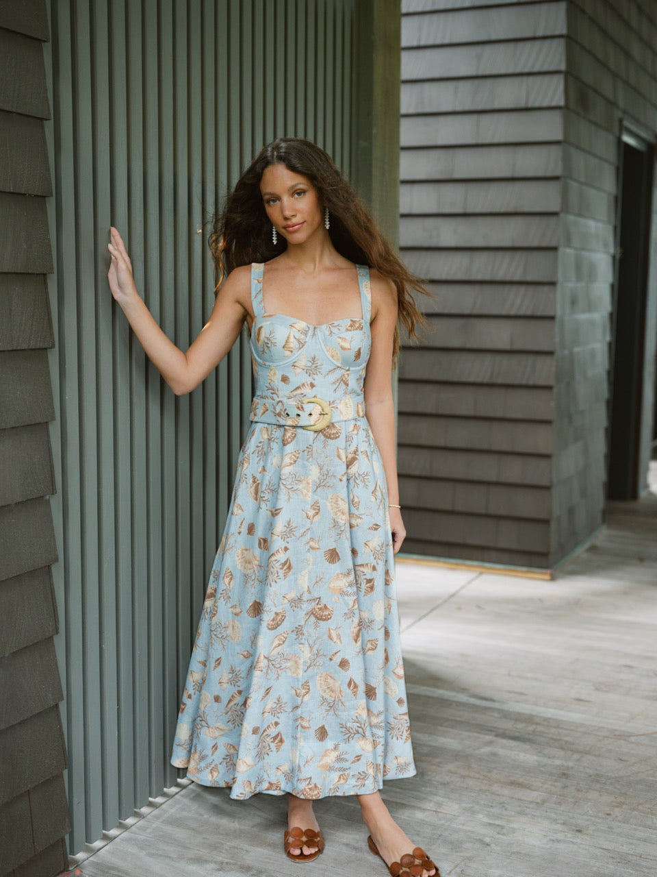 Calypso Dress in Seashell Sky