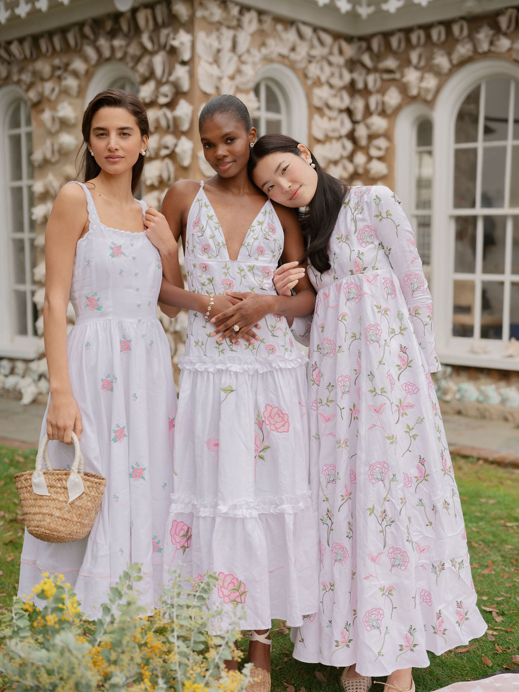 gray and pink floral dress Flower wedding dress in gray with a transparent back and button closure/Color wedding dress with butterfly sleeves/Alternative wedding dress