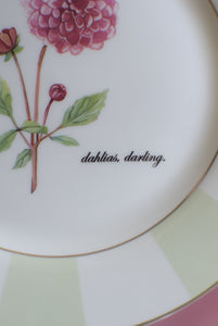 “Dahlias, Darling” Salad Plates, Set of 4