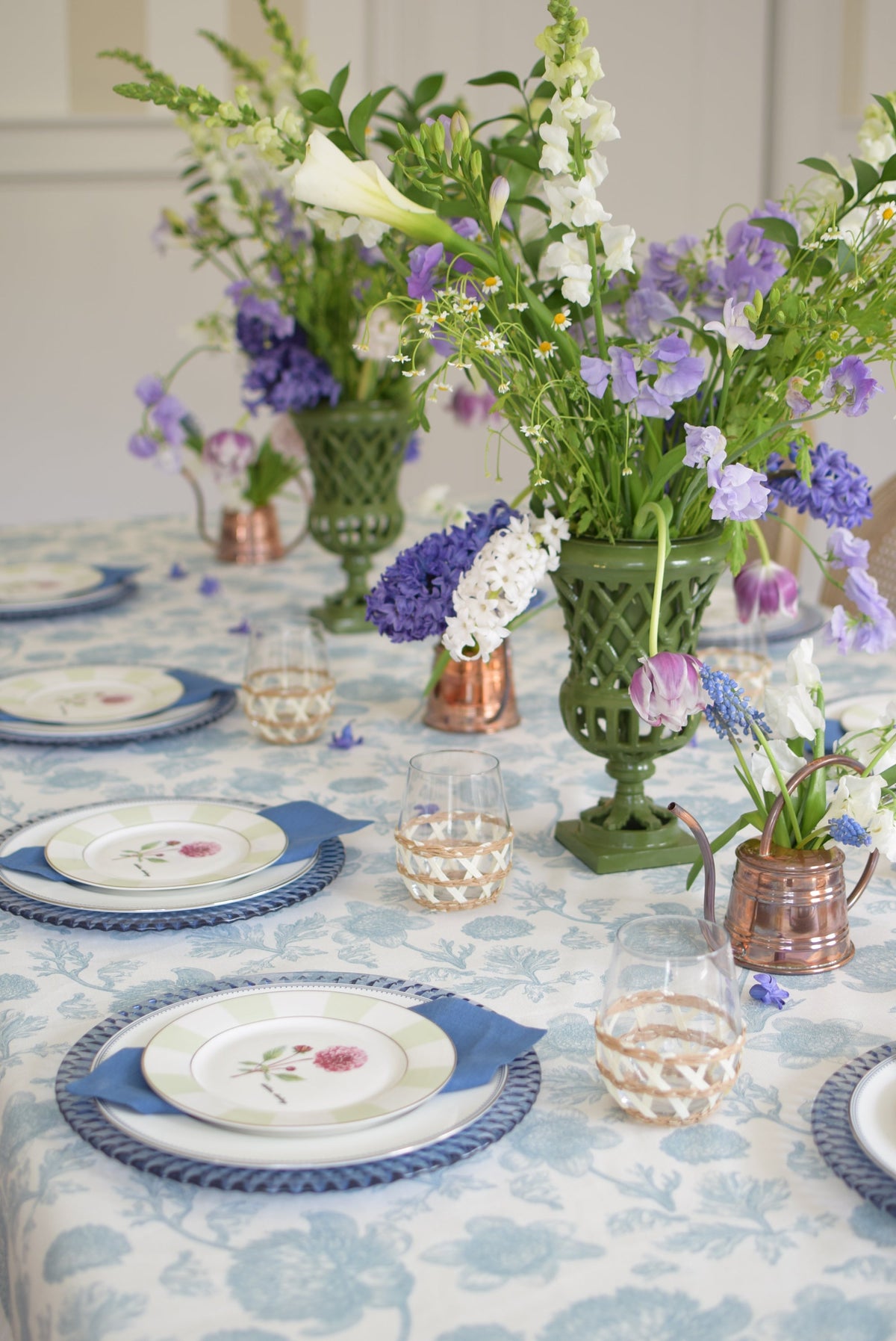 “Dahlias, Darling” Salad Plates, Set of 4