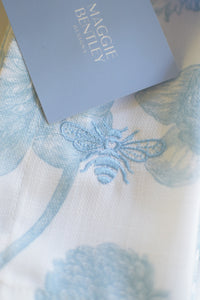 Garden Toile Napkins with Embroidered Bee, Set of 4