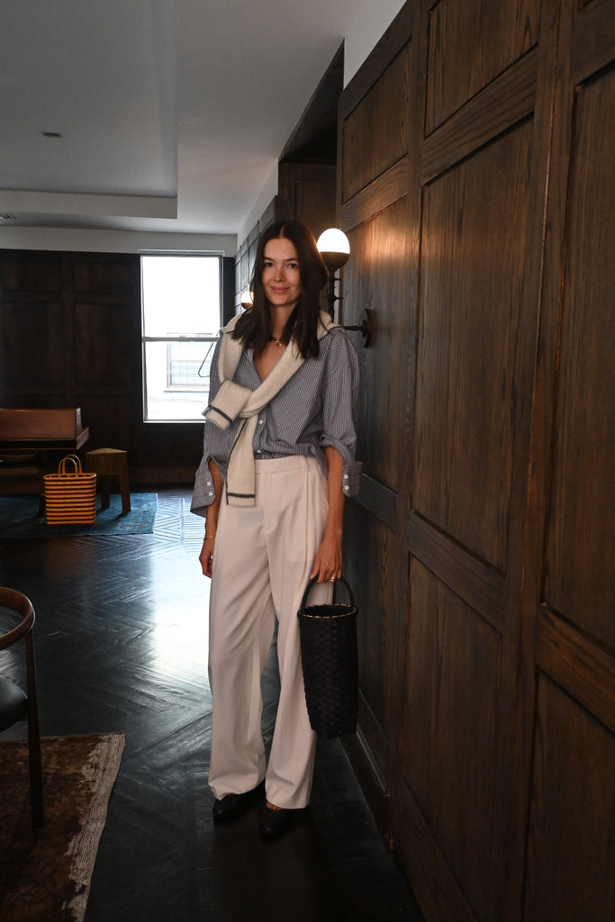 Flower Market Basket in Midnight