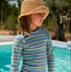 Girls Costa Stripe Rashguard Set