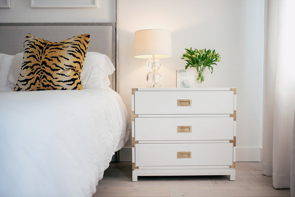 Small Carlyle Campaign Dresser in White | Over The Moon Small Carlyle Campaign Dresser in White | Over The Moon