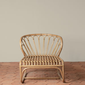 coste rattan lounge chair front