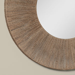 highball jute round mirror detail