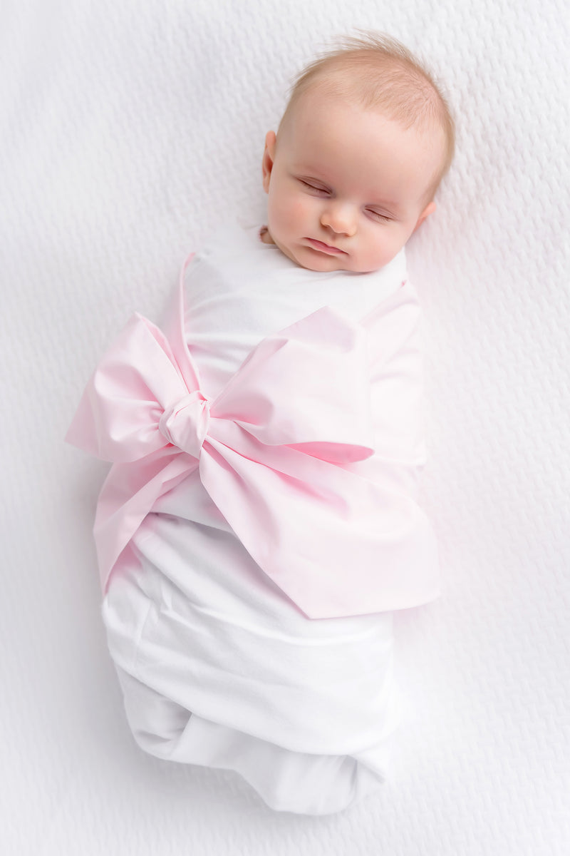 Bow Swaddle - Palm Beach Pink
