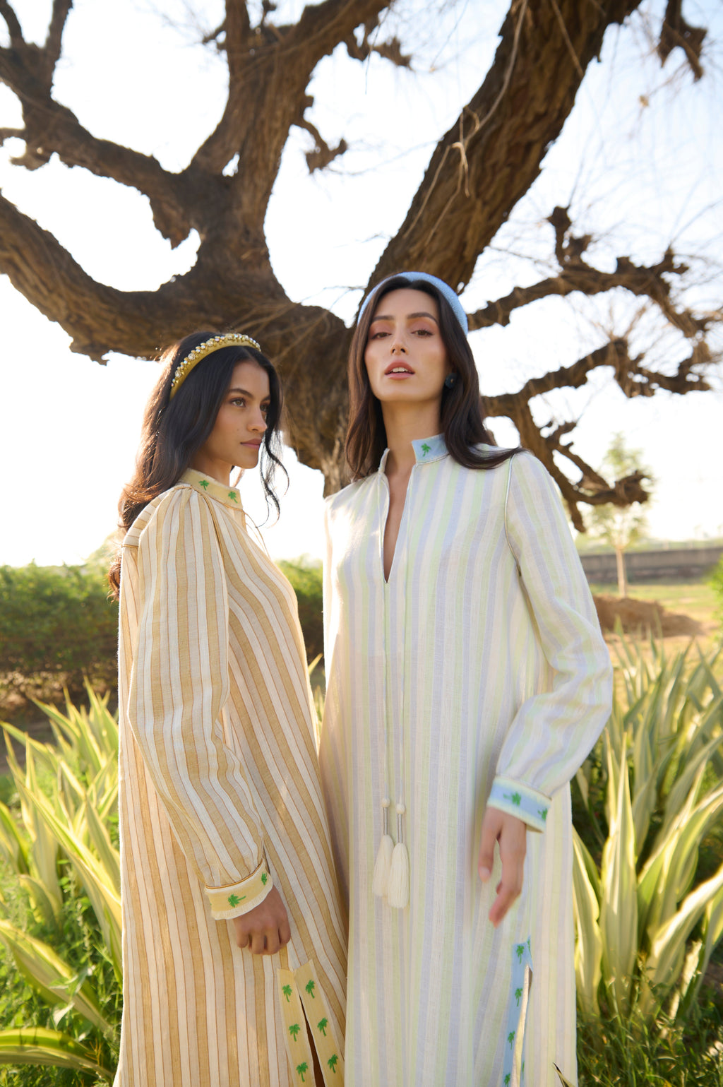 Silver Palm Caftan