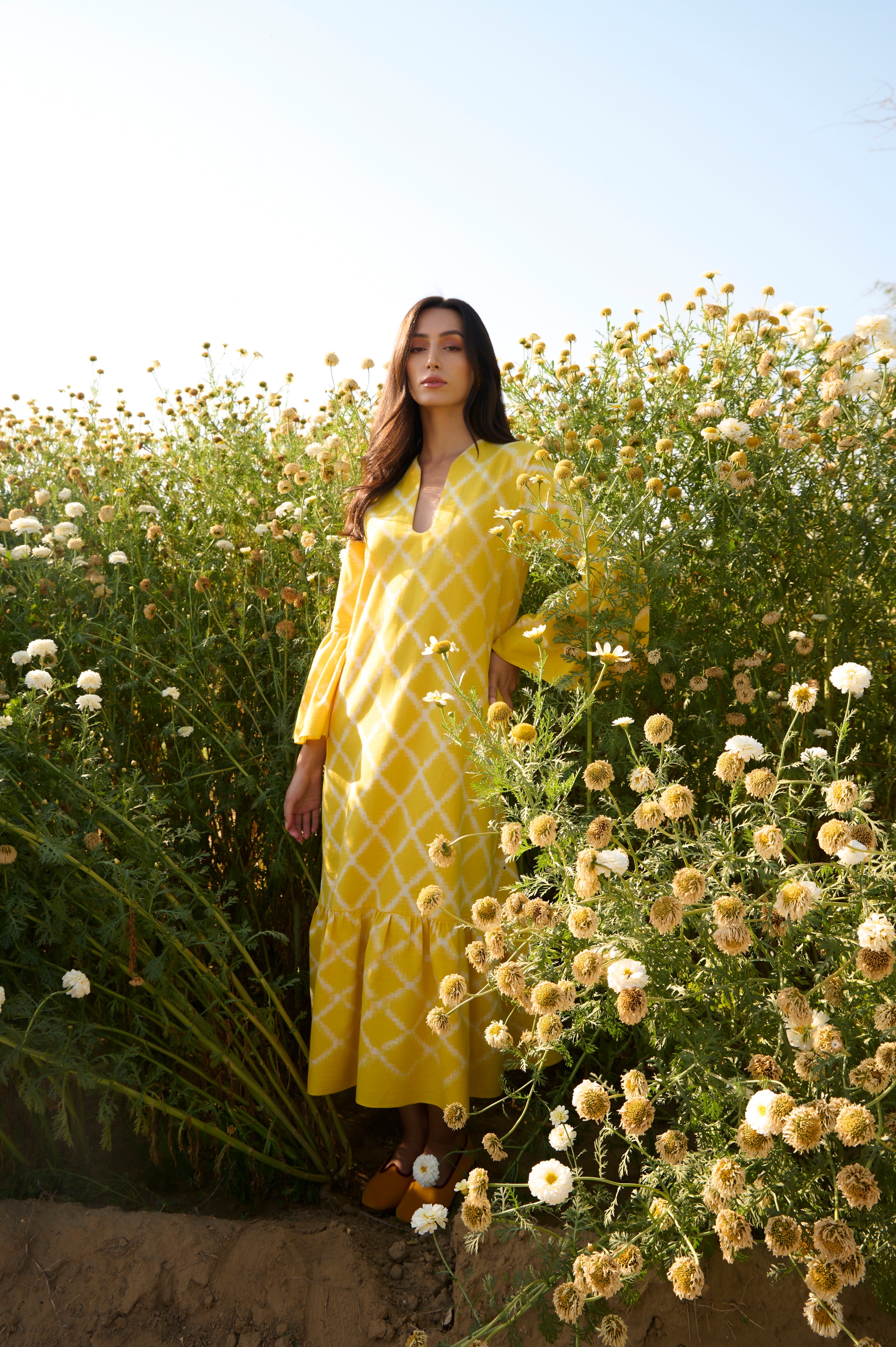 Yellow Rhombus Dress | Over The Moon