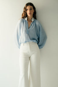 Ivy Blouse in Blue & White