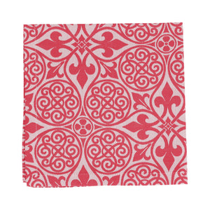 Damask Napkins in Red, Set of 4