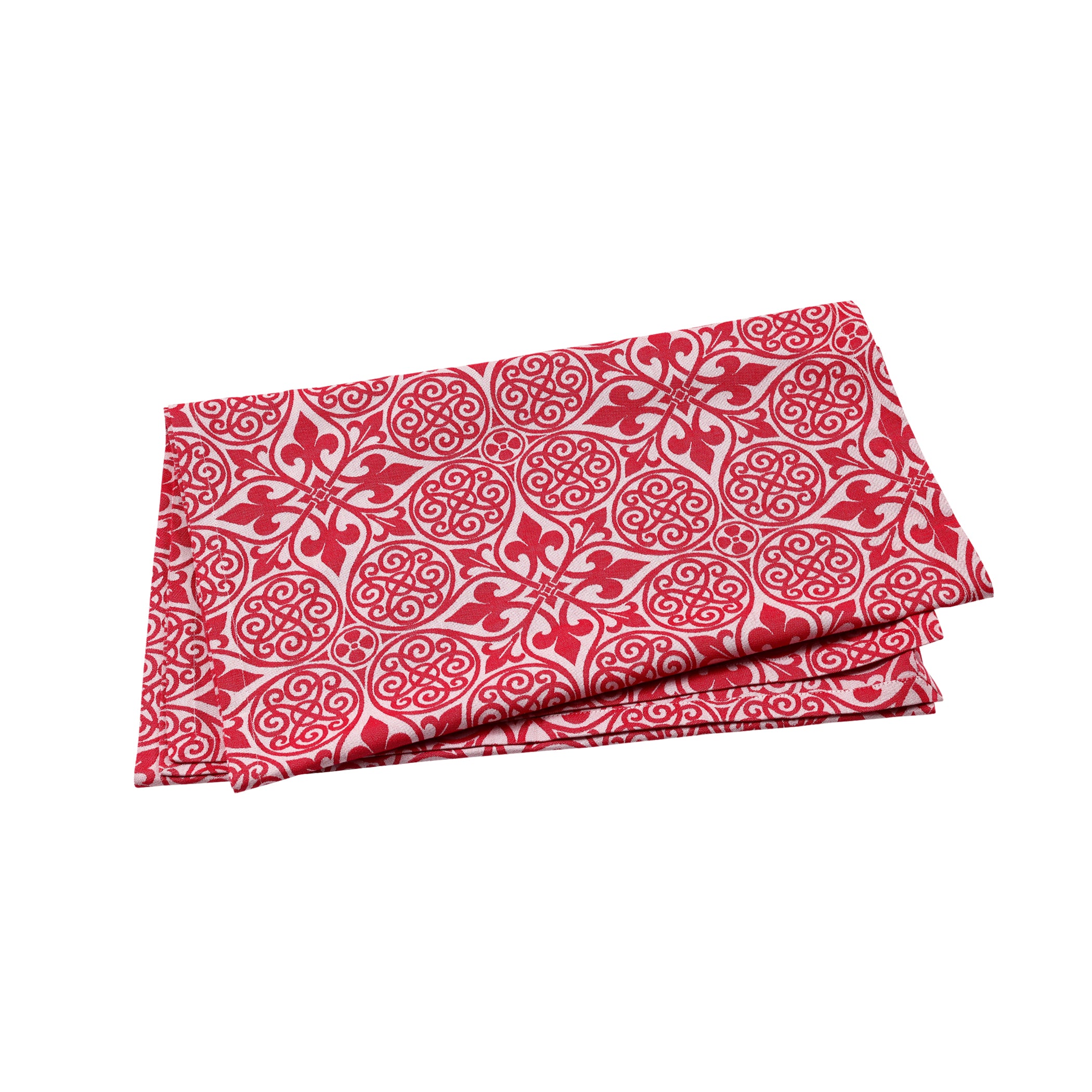 Damask Runner in Red