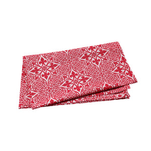 Damask Runner in Red