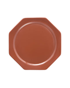 Octagonal Dessert Plate in Burgundy