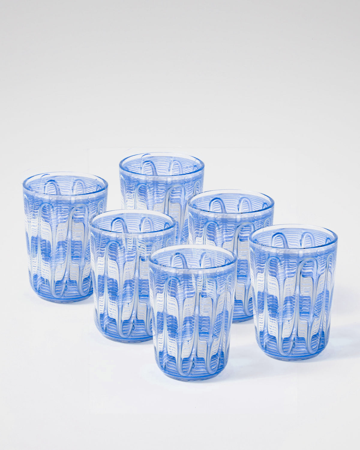 D'Ascoli Donatello Tumblers in Sapphire, Set of 6