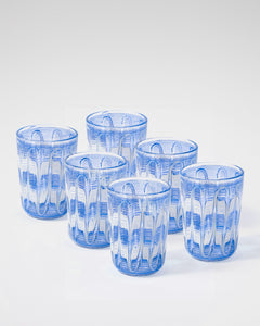 D'Ascoli Donatello Tumblers in Sapphire, Set of 6