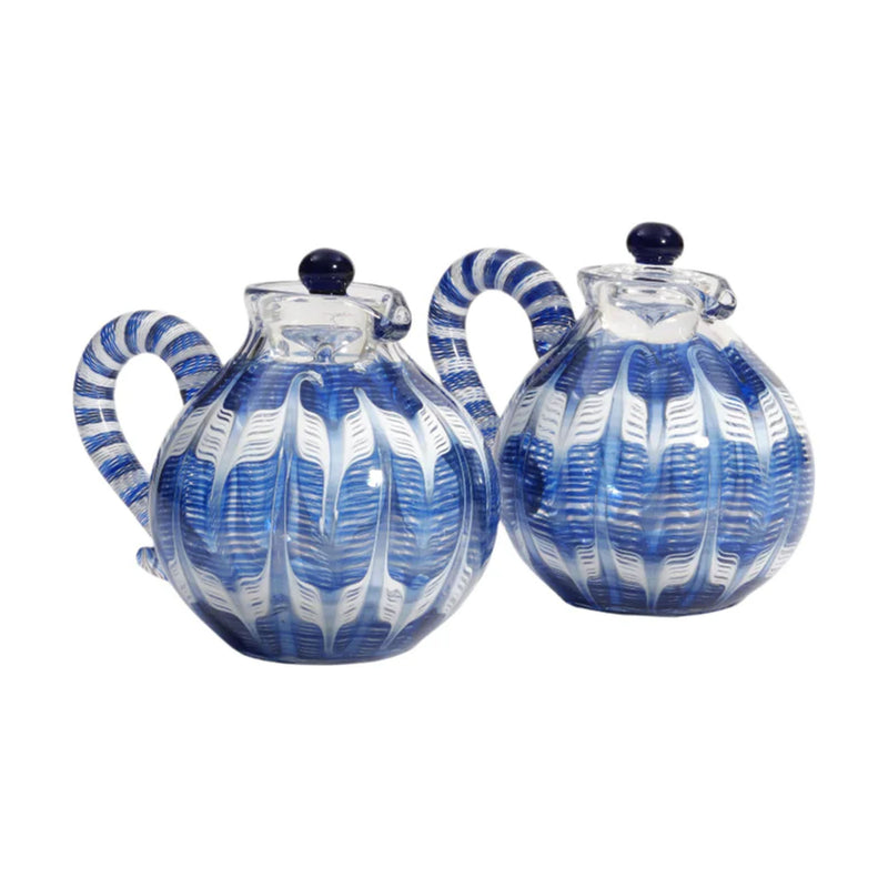 D'Ascoli Shaya Oil and Vinegar Set, Sapphire
