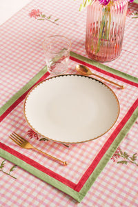 Dahlia Gingham Blockprint Placemat