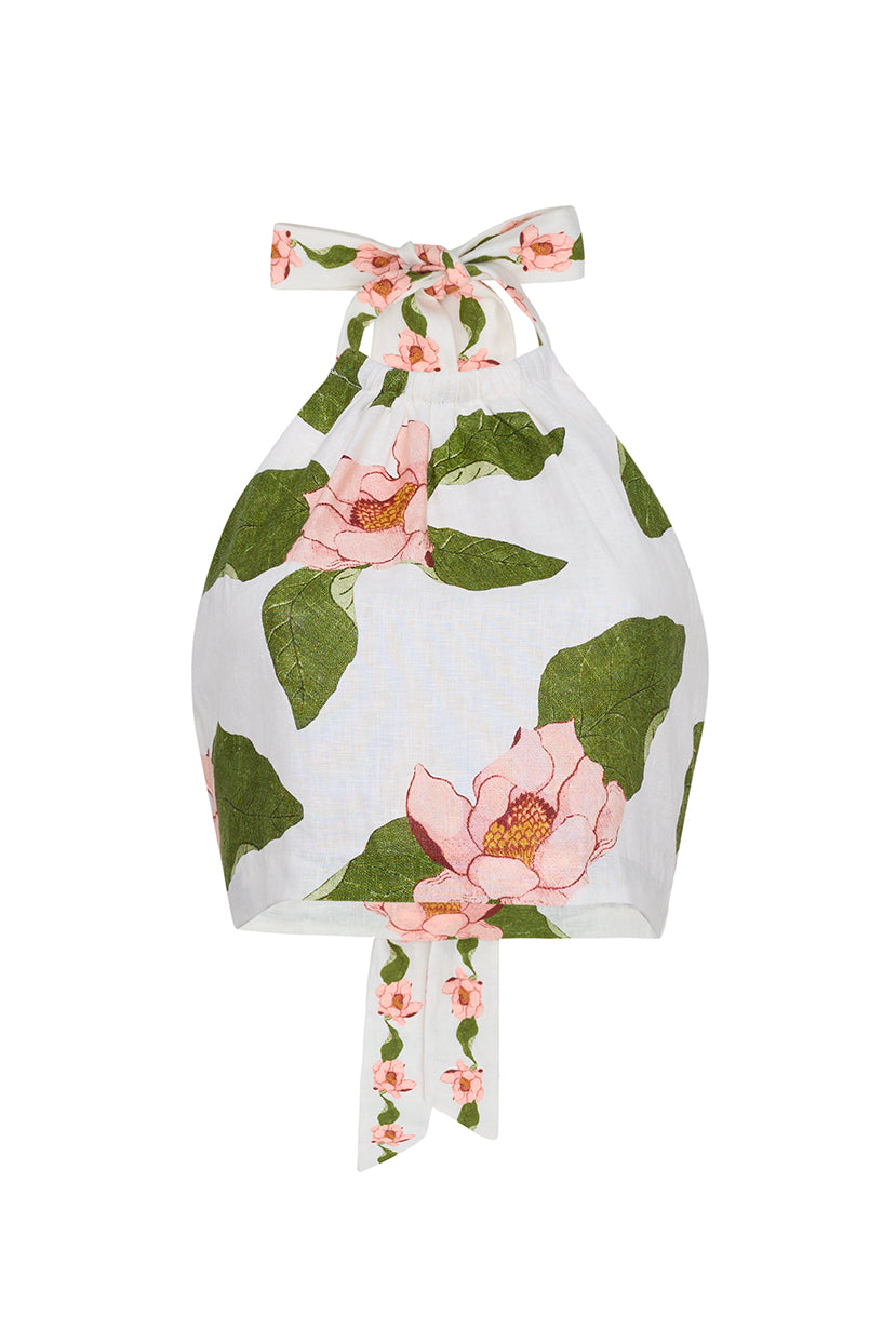 Dahlia Top in Lotus Ivory