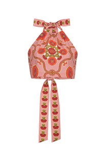 Dahlia Top in Mod Floral Brick