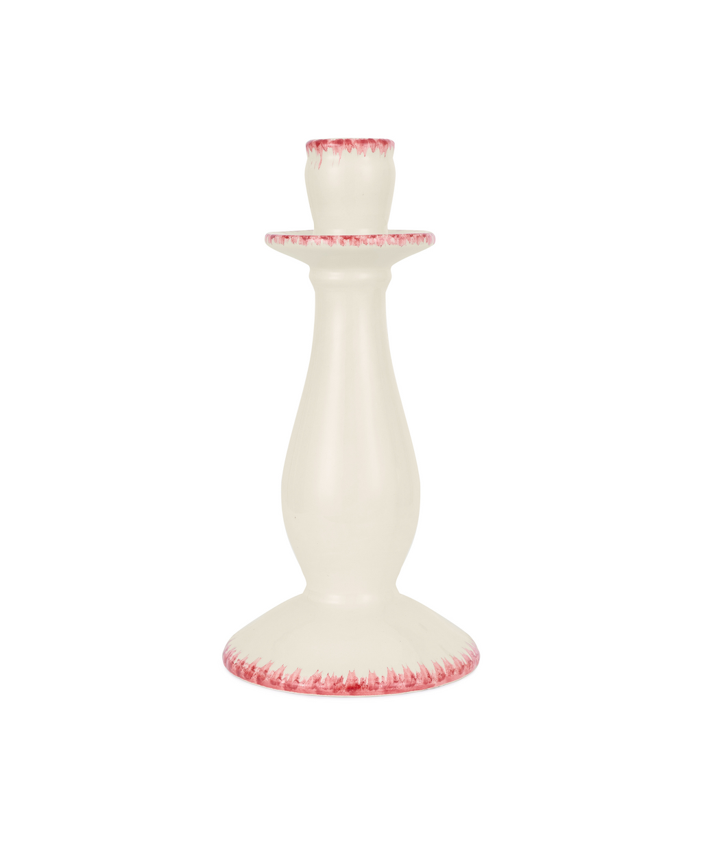 Rebecca Udall Daisy Candlestick, Raspberry, White Background