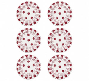 Daisy Plate in Magenta, Set of 6