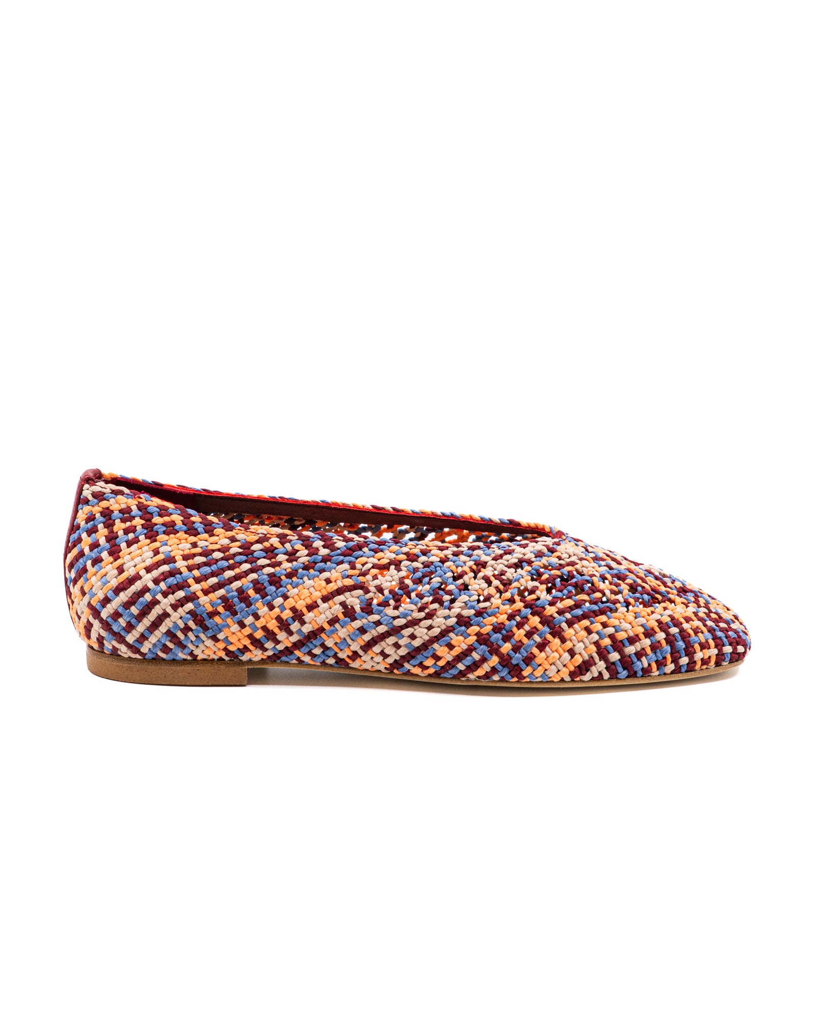 Dalia Woven Multi Fabric Ballerina in Multi Color
