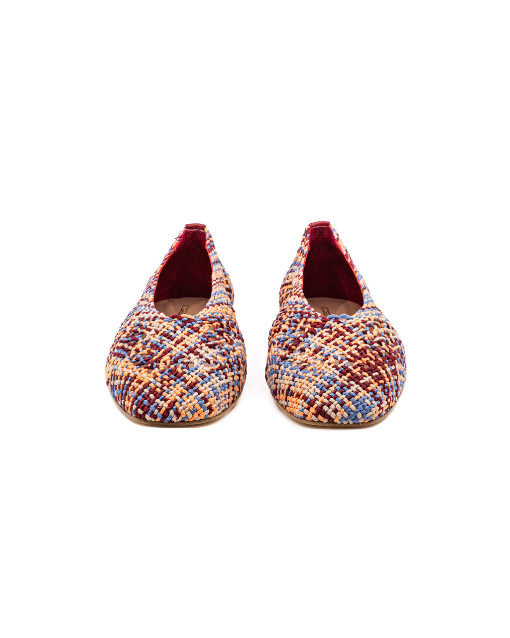 Dalia Woven Multi Fabric Ballerina in Multi Color