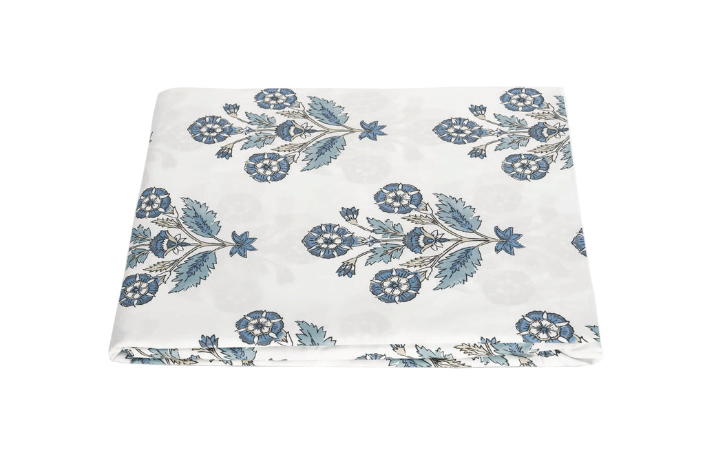 Dalila Fitted Sheet in Mineral Blue