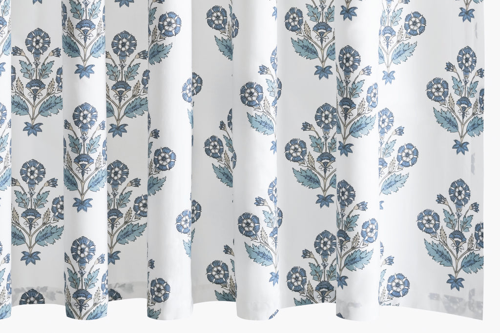 Dalila Shower Curtain in Mineral Blue