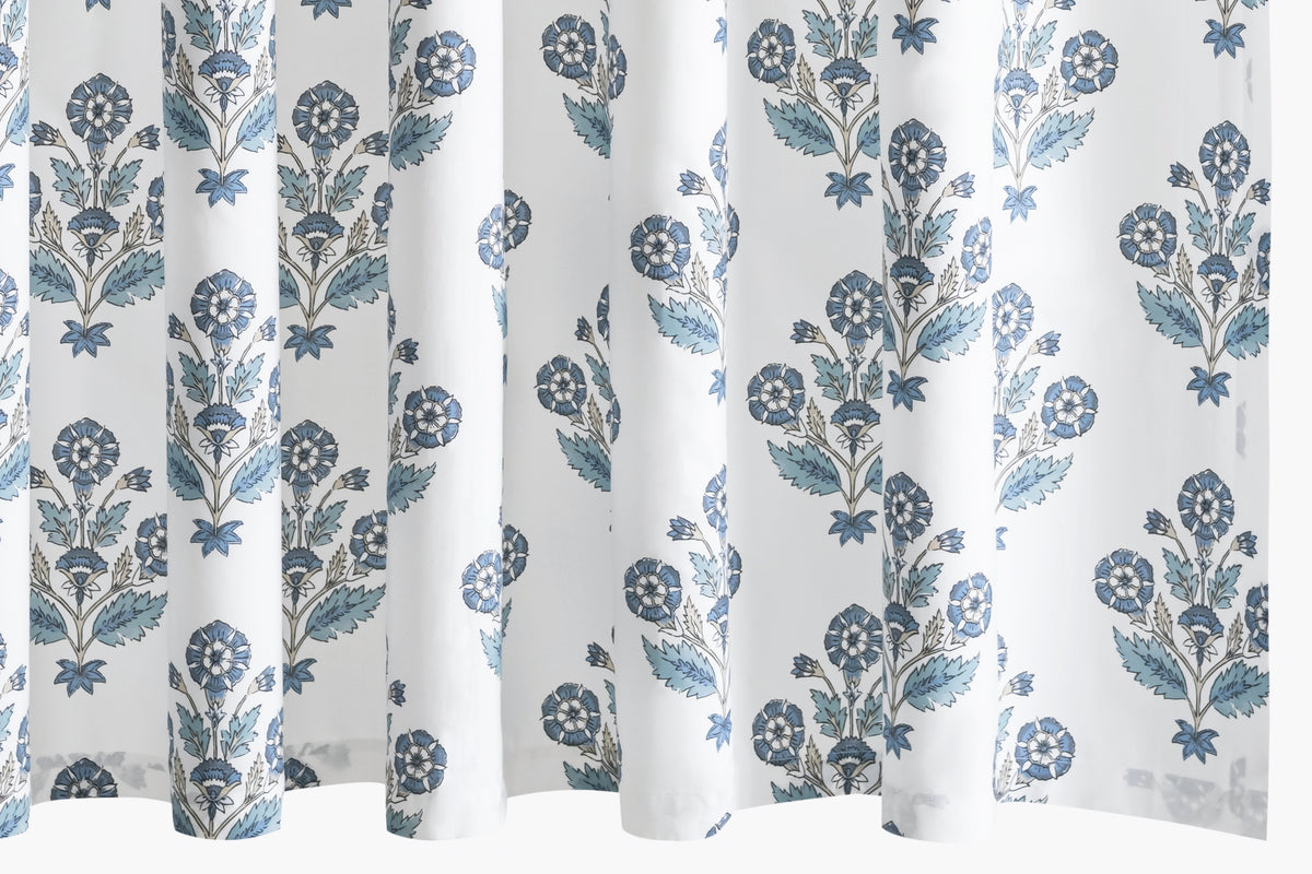 Dalila Shower Curtain in Mineral Blue