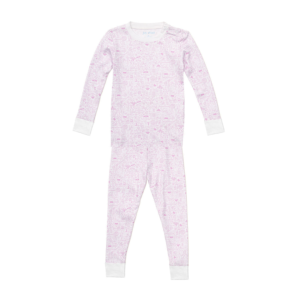 Joy Street Kids Dallas Fort_Worth Pink Two Piece Pajamas